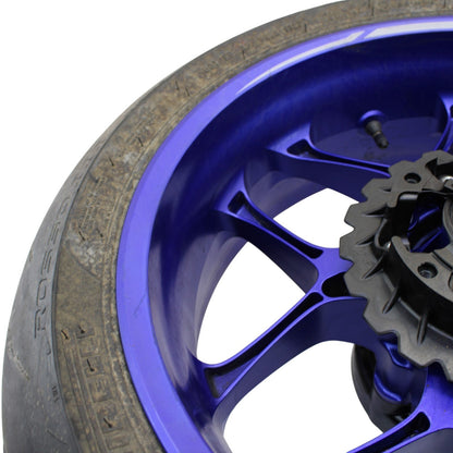 2020 - 2024 YAMAHA YZF R1 R1M REAR WHEEL RIM TIRE ROTOR SPROCKET ASSEMBLY BLUE