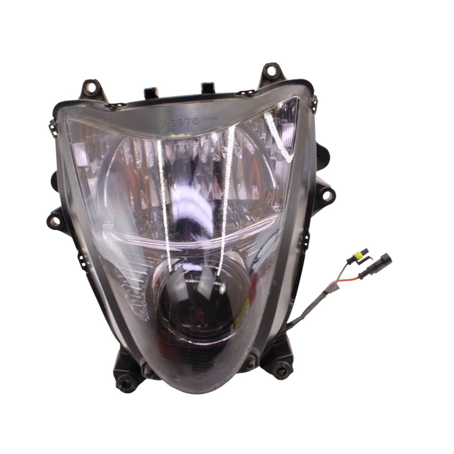 2008 - 2018 SUZUKI HAYABUSA HEADLIGHT HEAD LAMP LIGHT BLACK *GOOD TABS*