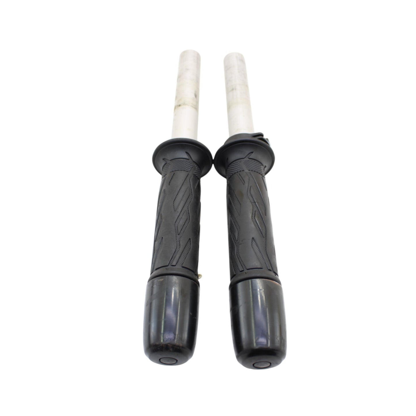 2008 - 2018 SUZUKI HAYABUSA CLIP ON SET HANDLE HORN LEFT RIGHT SILVER GRIPS