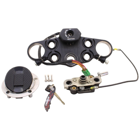 2008 - 2018 SUZUKI HAYABUSA IGNITION SET LOCK KEY SEAT GAS CAP BRIDGE CLAMP BLAC