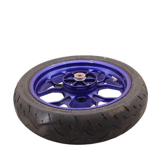 2019 - 2024 YAMAHA YZF R3 REAR WHEEL BACK BLUE RIM DUNLOP TIRE STOCK