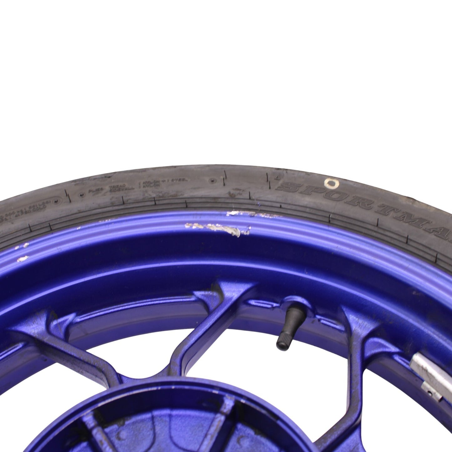 2019 - 2024 YAMAHA YZF R3 REAR WHEEL BACK BLUE RIM DUNLOP TIRE STOCK