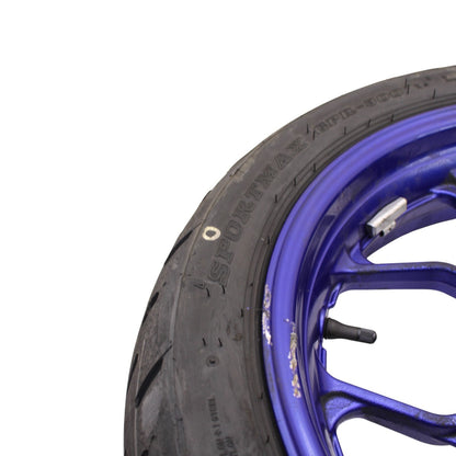 2019 - 2024 YAMAHA YZF R3 REAR WHEEL BACK BLUE RIM DUNLOP TIRE STOCK