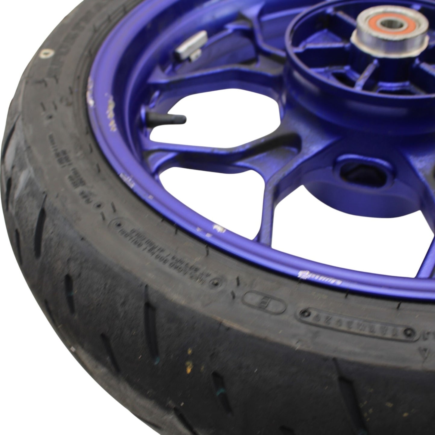 2019 - 2024 YAMAHA YZF R3 REAR WHEEL BACK BLUE RIM DUNLOP TIRE STOCK