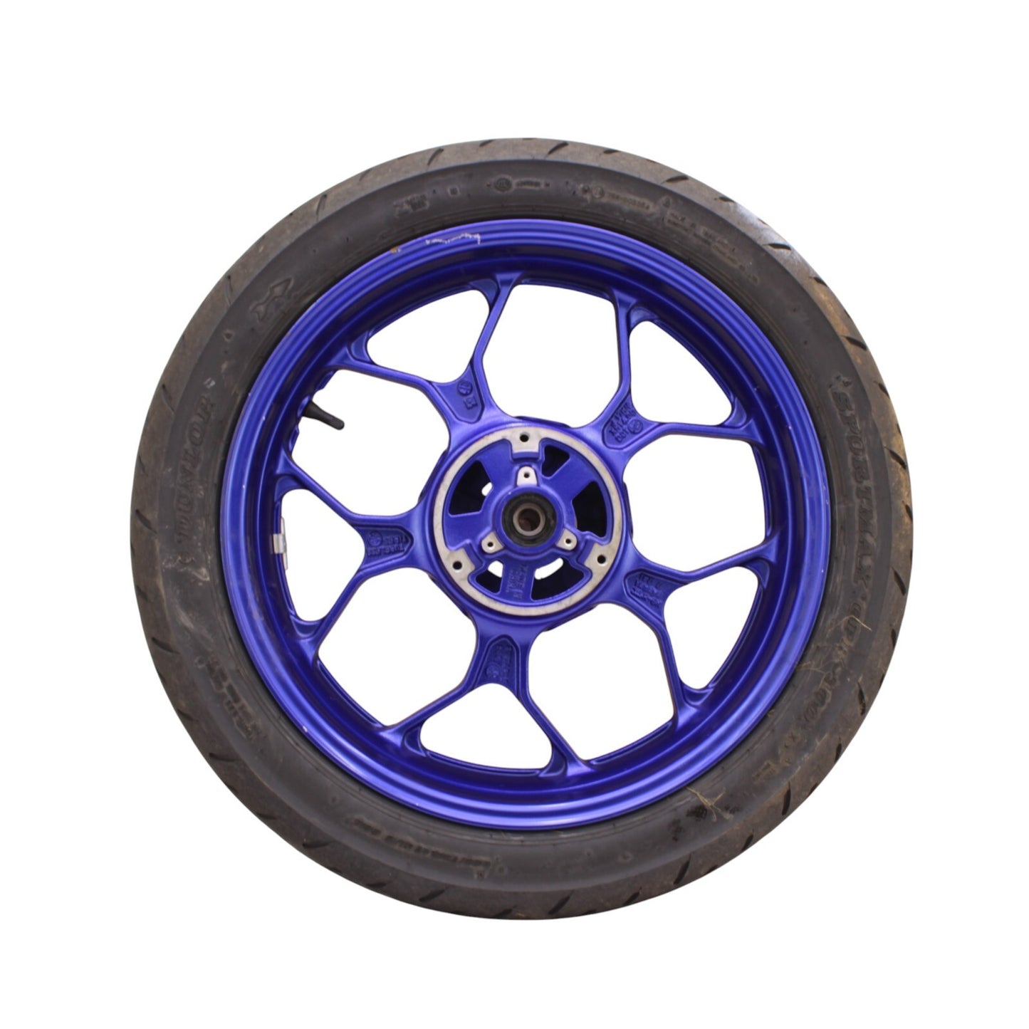 2019 - 2024 YAMAHA YZF R3 REAR WHEEL BACK BLUE RIM DUNLOP TIRE STOCK