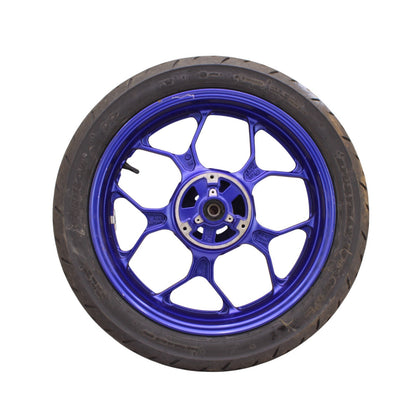 2019 - 2024 YAMAHA YZF R3 REAR WHEEL BACK BLUE RIM DUNLOP TIRE STOCK