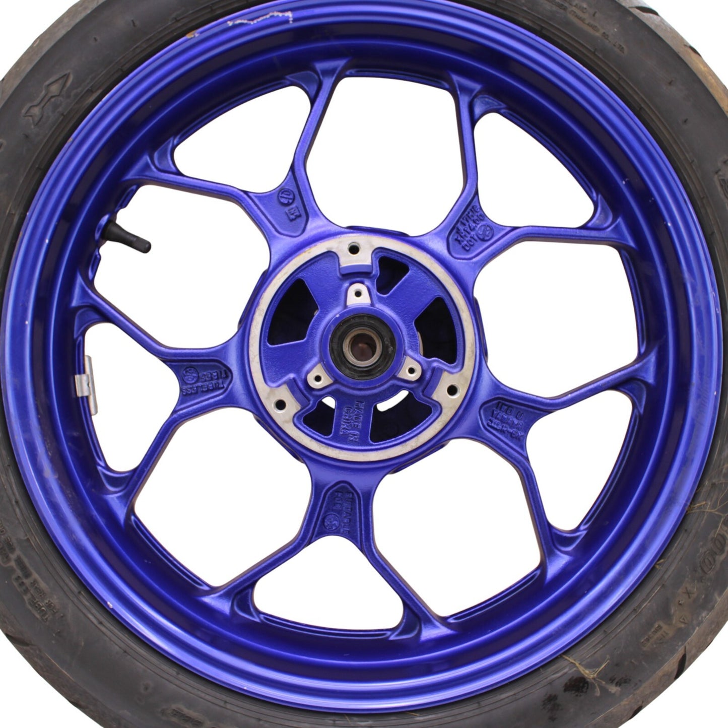 2019 - 2024 YAMAHA YZF R3 REAR WHEEL BACK BLUE RIM DUNLOP TIRE STOCK