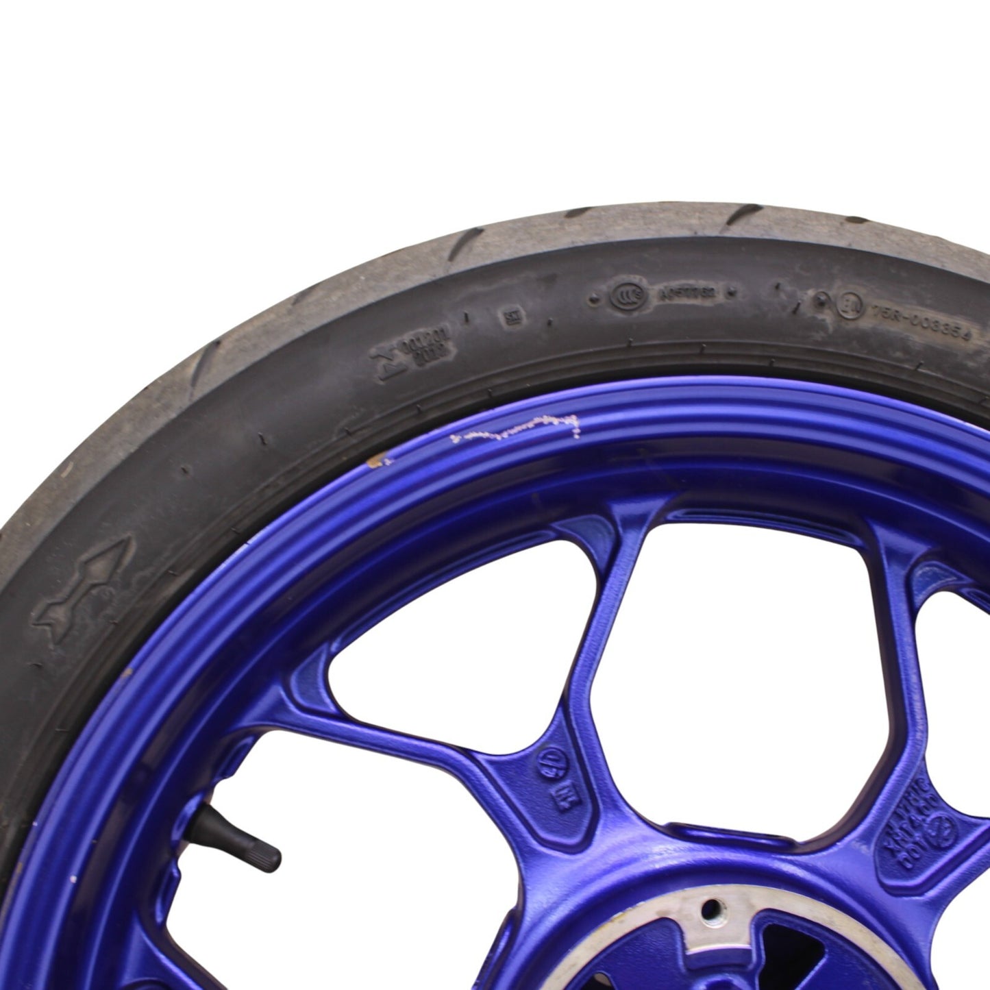 2019 - 2024 YAMAHA YZF R3 REAR WHEEL BACK BLUE RIM DUNLOP TIRE STOCK