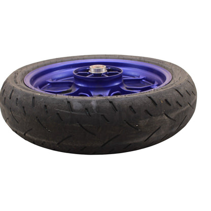 2019 - 2024 YAMAHA YZF R3 REAR WHEEL BACK BLUE RIM DUNLOP TIRE STOCK