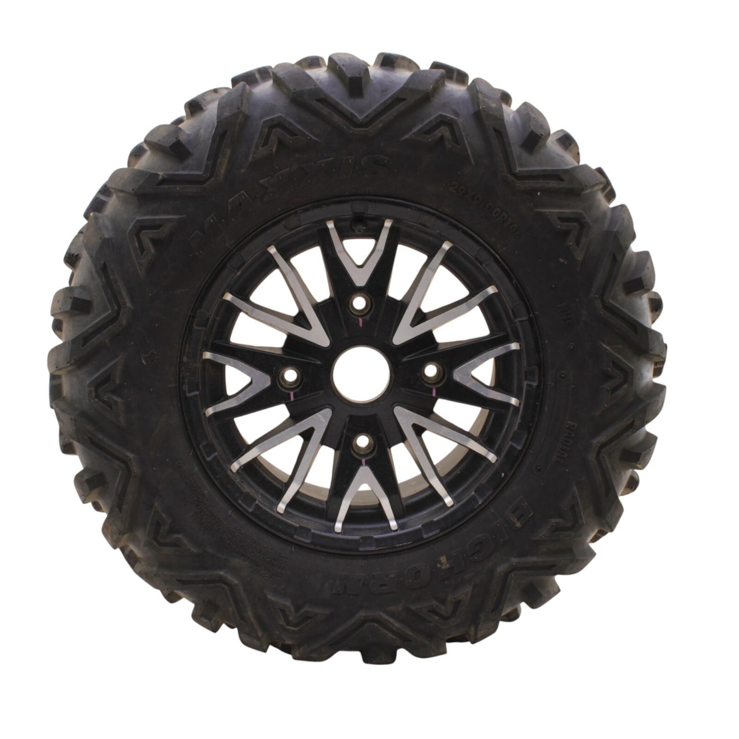 2016 - 2021 YAMAHA YXZ1000R FRONT WHEEL BLACK RIM MAXXIS TIRE