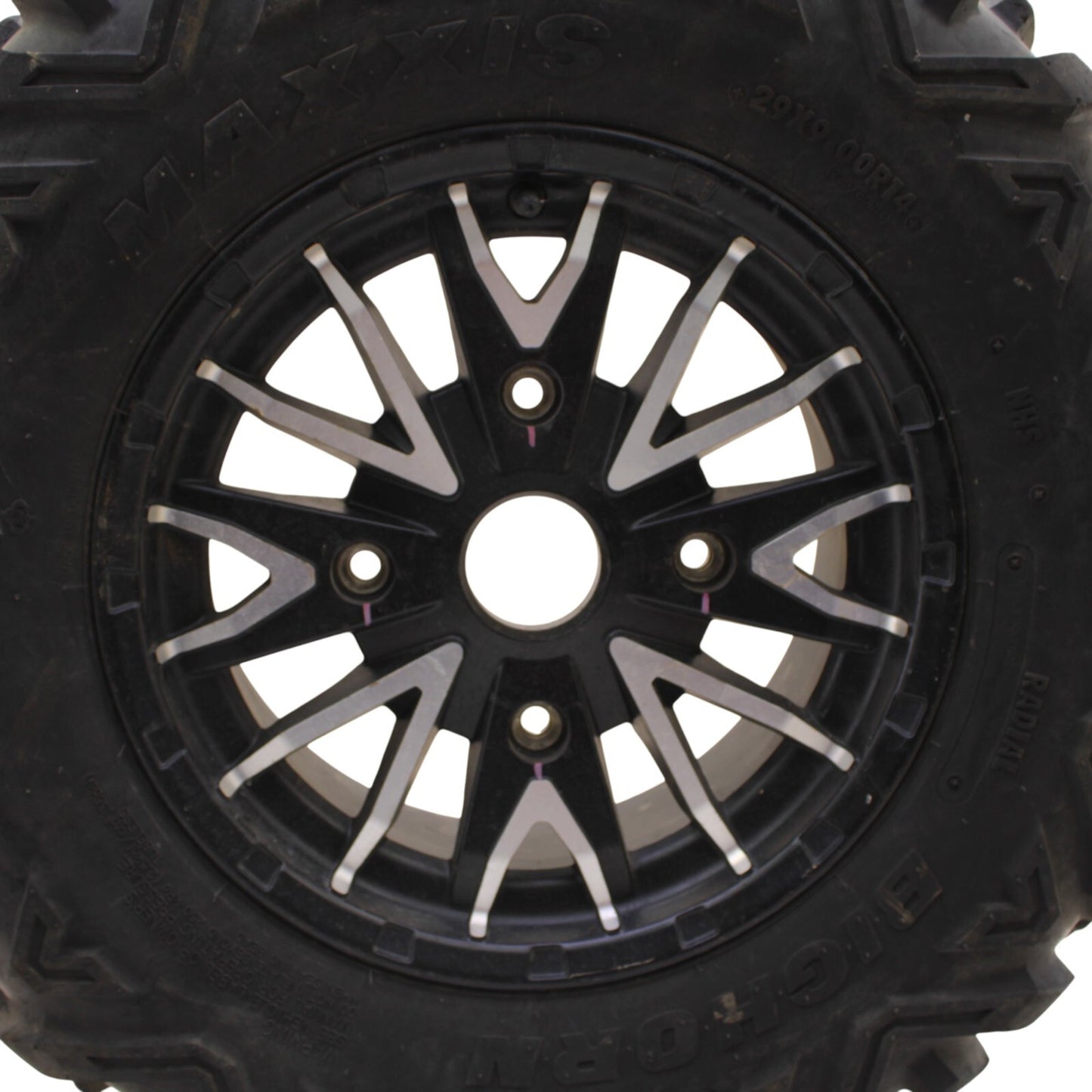 2016 - 2021 YAMAHA YXZ1000R FRONT WHEEL BLACK RIM MAXXIS TIRE