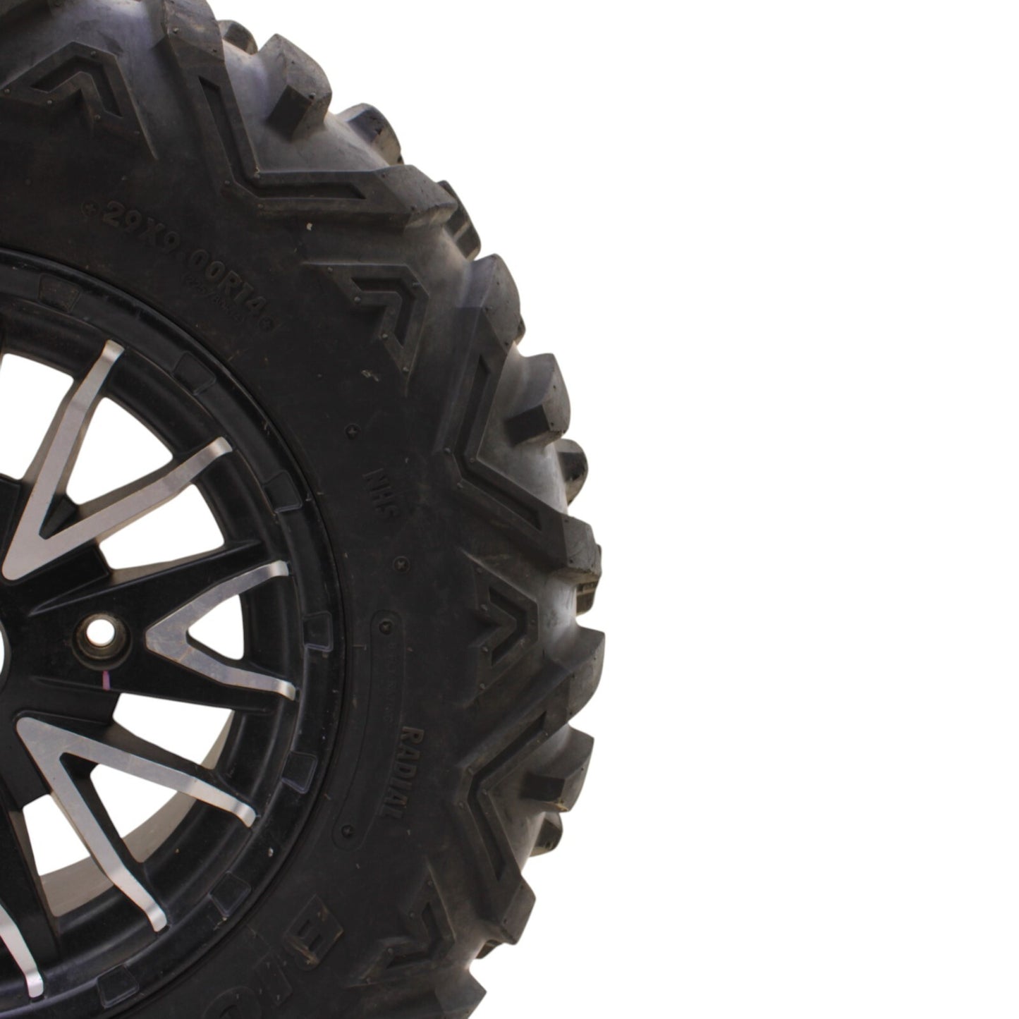 2016 - 2021 YAMAHA YXZ1000R FRONT WHEEL BLACK RIM MAXXIS TIRE