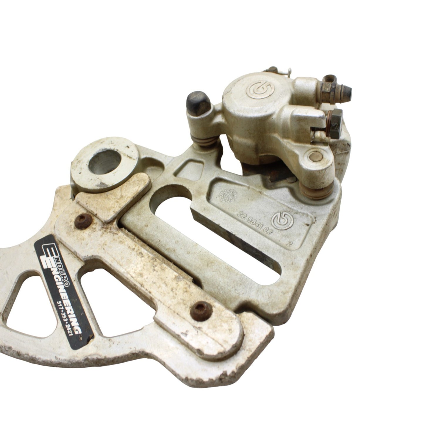 2000 - 2003 KTM 520 EXC BREMBO REAR BRAKE CALIPER MOUNT SILVER STOCK