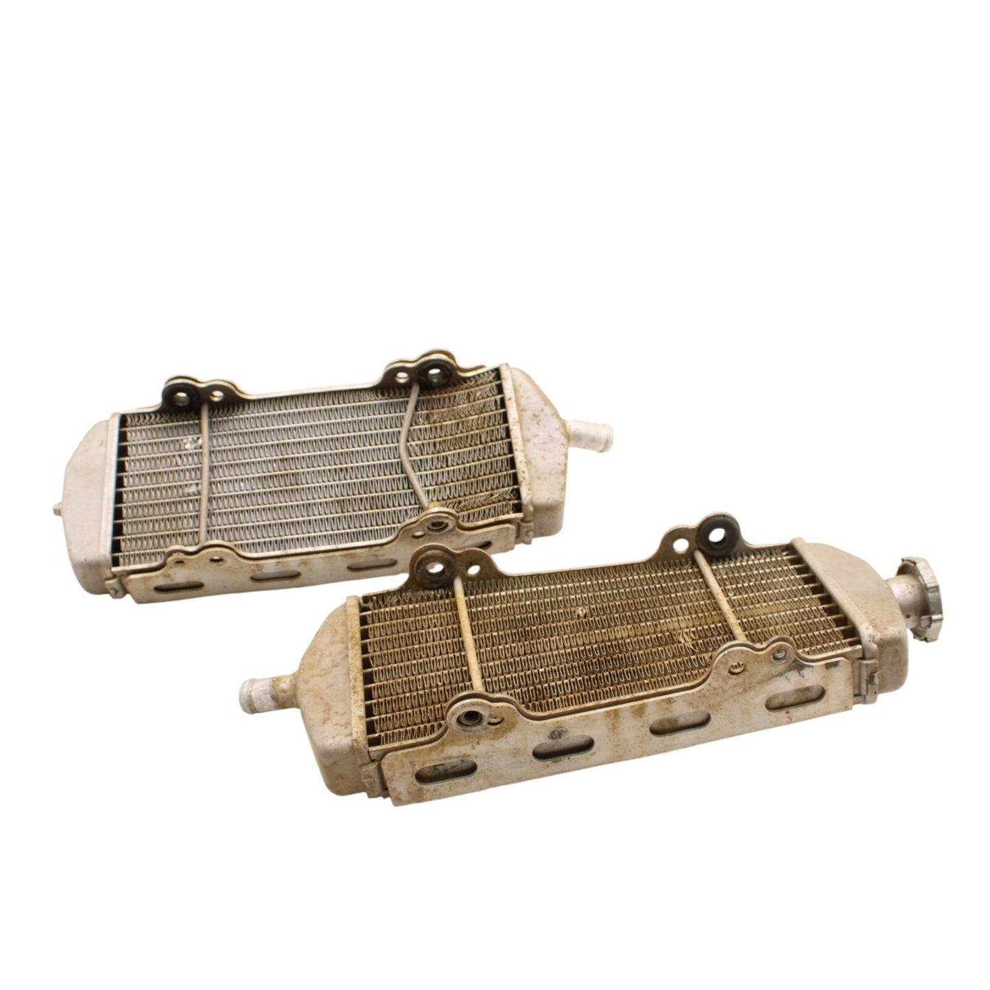 2000 - 2003 KTM 520 EXC RADIATOR SET COOLING FINS LEFT RIGHT SILVER