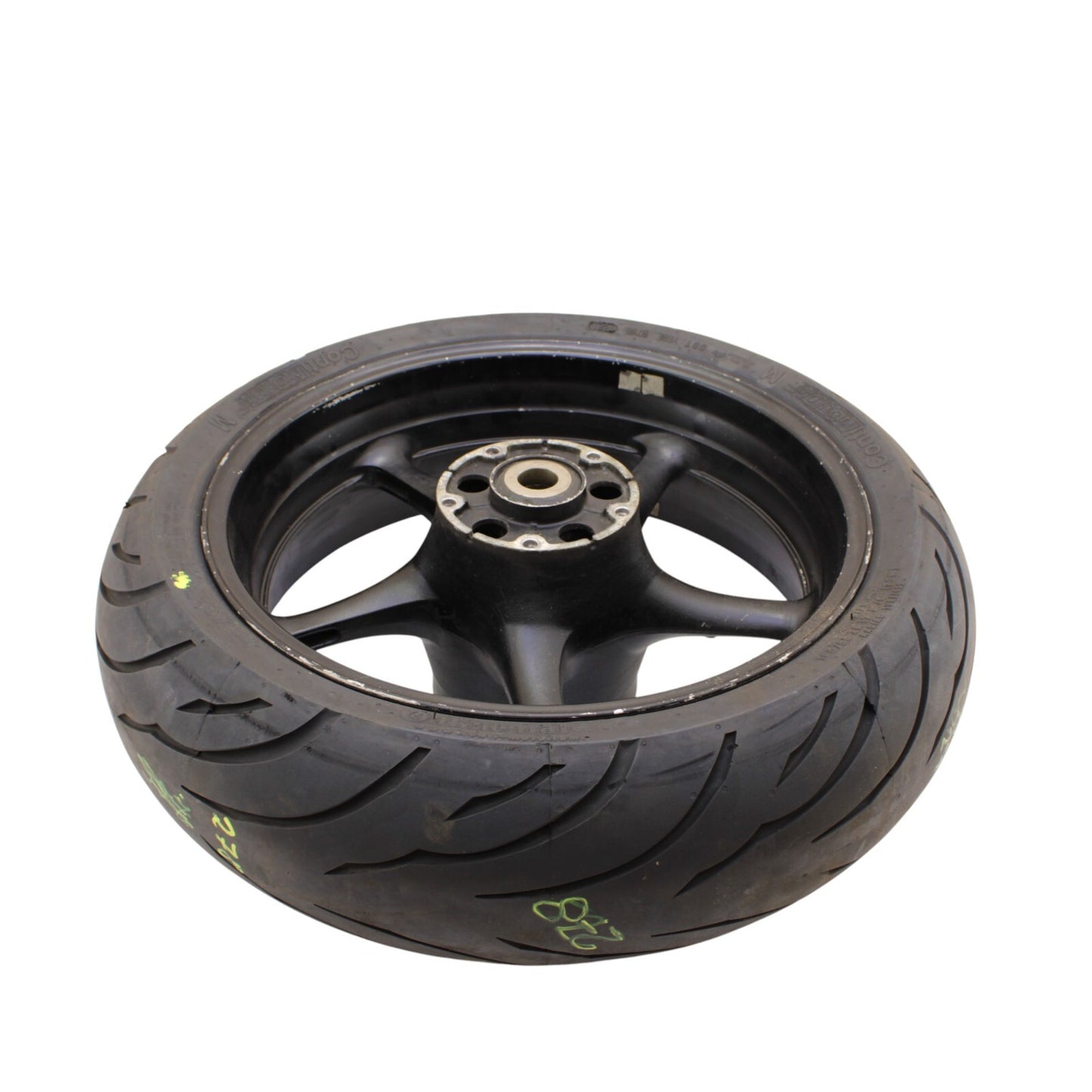 2006 2007 YAMAHA YZF R6 REAR WHEEL BACK RIM BLACK STRAIGHT