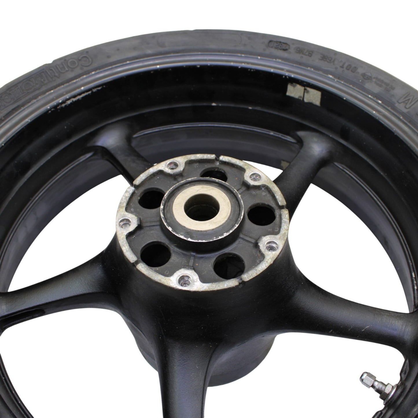 2006 2007 YAMAHA YZF R6 REAR WHEEL BACK RIM BLACK STRAIGHT