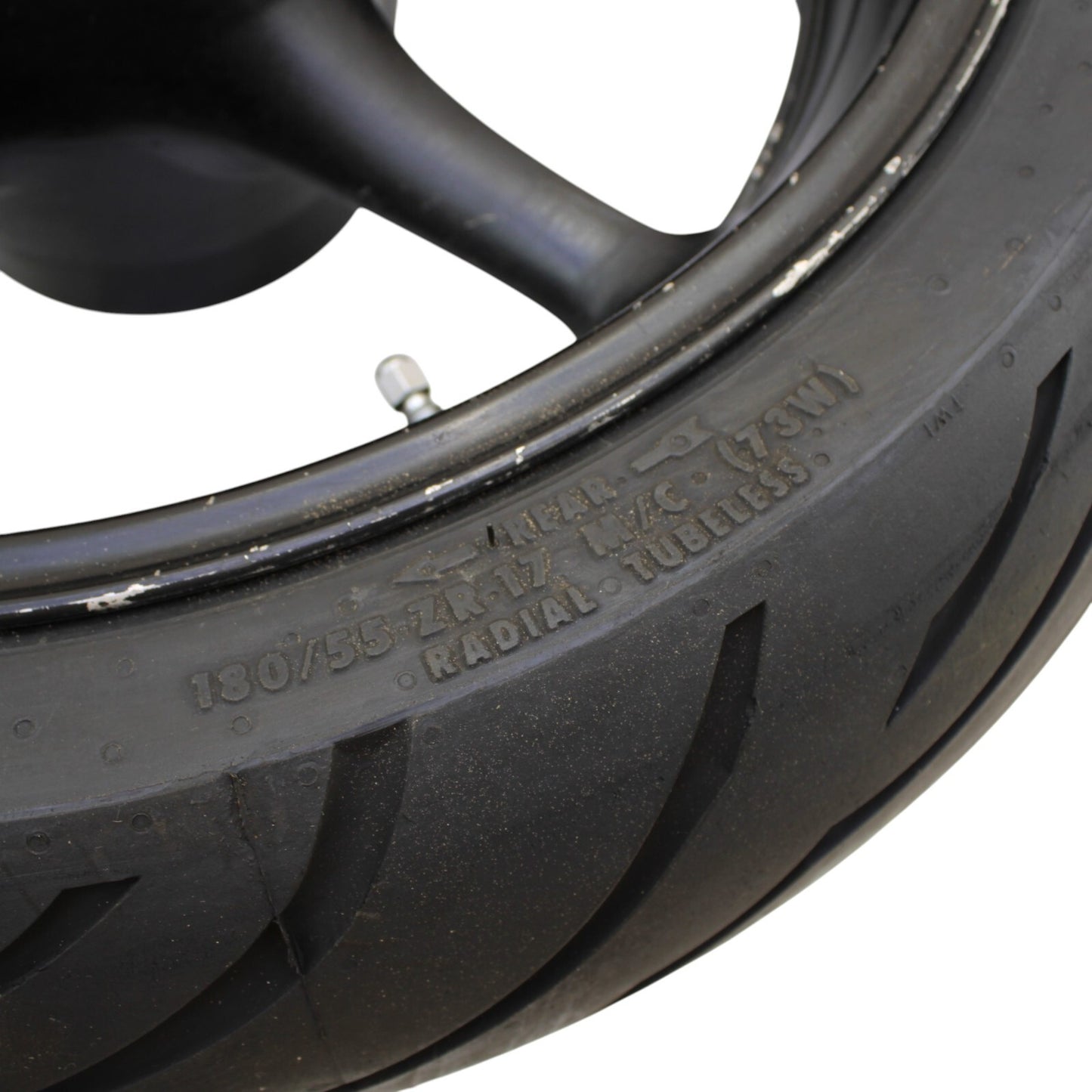 2006 2007 YAMAHA YZF R6 REAR WHEEL BACK RIM BLACK STRAIGHT