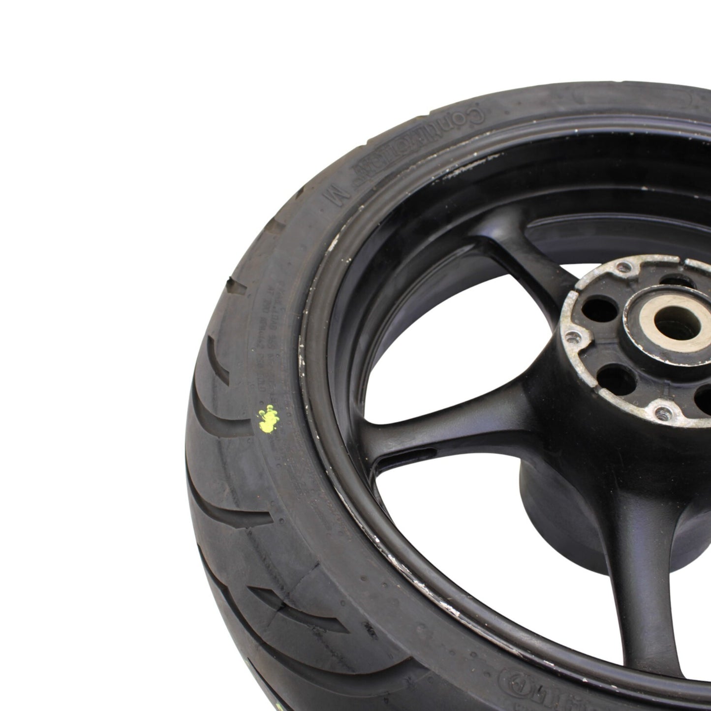 2006 2007 YAMAHA YZF R6 REAR WHEEL BACK RIM BLACK STRAIGHT