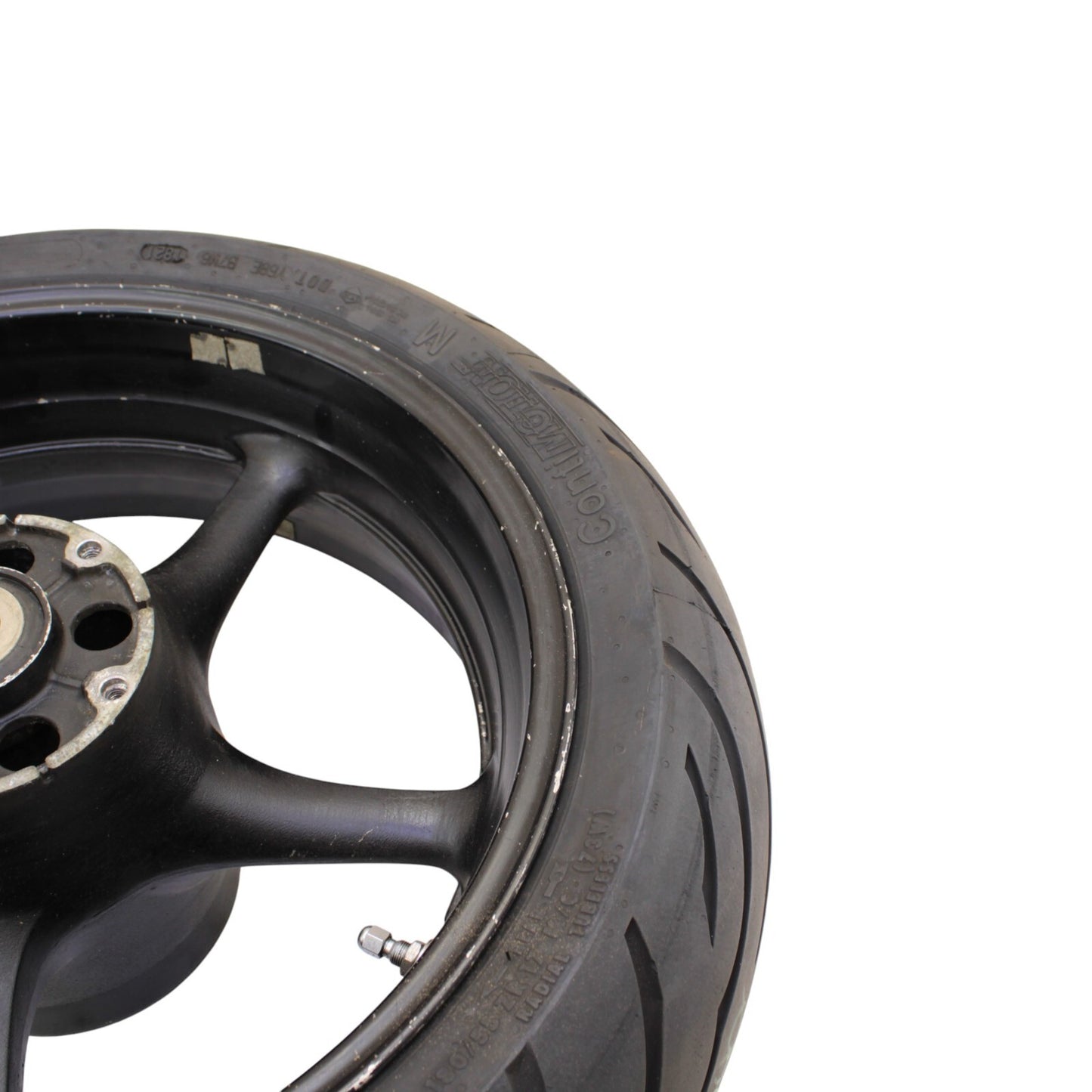 2006 2007 YAMAHA YZF R6 REAR WHEEL BACK RIM BLACK STRAIGHT