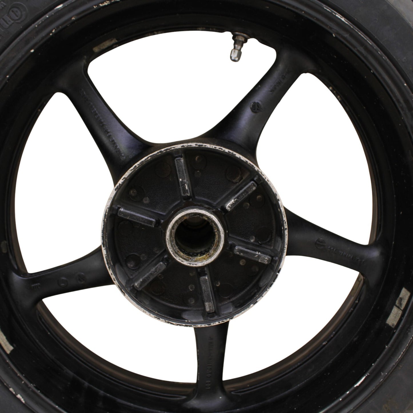 2006 2007 YAMAHA YZF R6 REAR WHEEL BACK RIM BLACK STRAIGHT