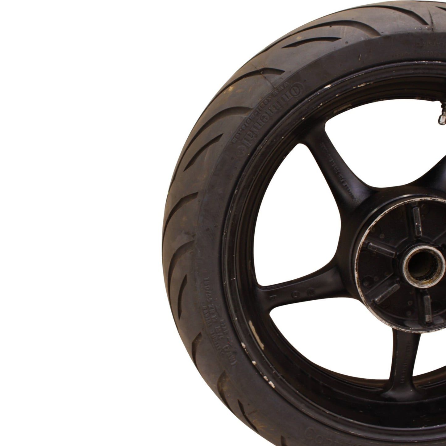 2006 2007 YAMAHA YZF R6 REAR WHEEL BACK RIM BLACK STRAIGHT