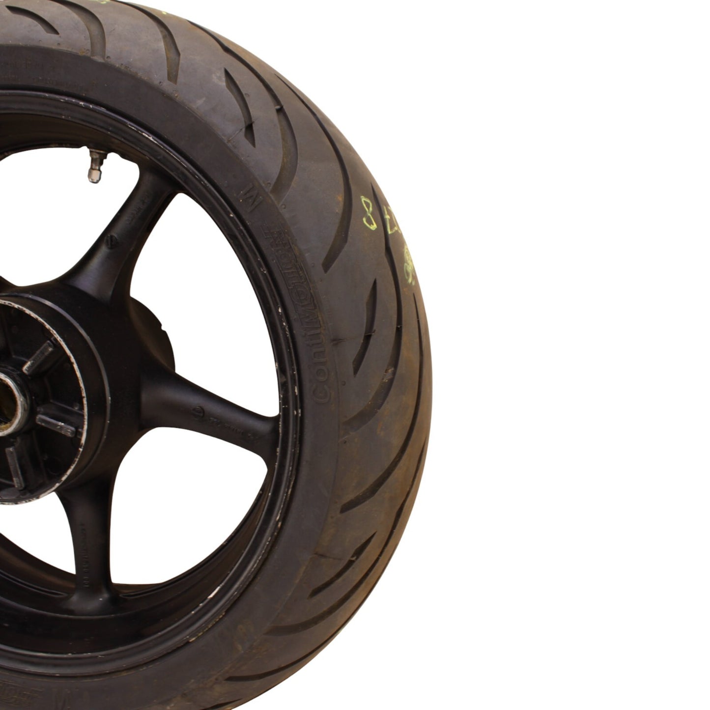 2006 2007 YAMAHA YZF R6 REAR WHEEL BACK RIM BLACK STRAIGHT