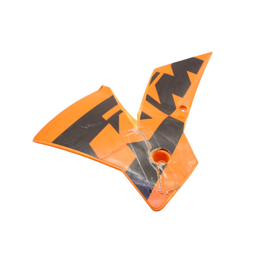 2000 - 2003 KTM 520 EXC LEFT GAS TANK FAIRING ORANGE SIDE COVER *DAMAGED*