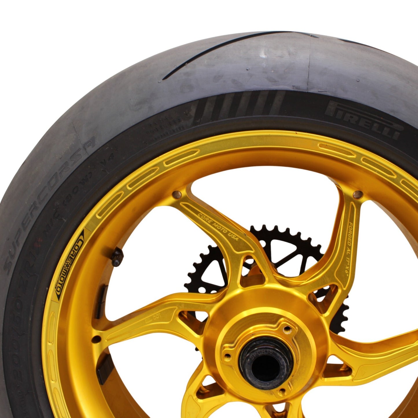 2017 - 2024 SUZUKI GSXR 1000 R Core Moto WHEEL SET FRONT REAR RIMS HUB GOLD