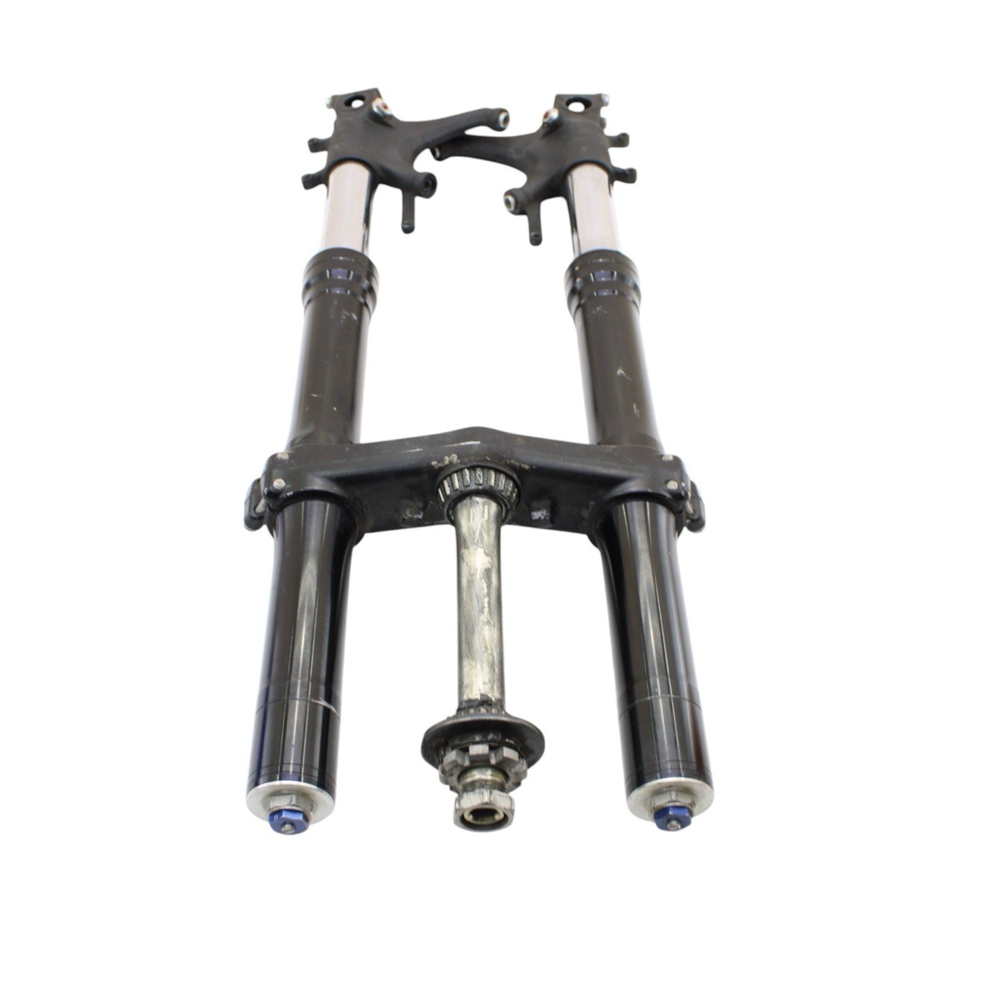 2007 - 2012 HONDA CBR600RR FORKS TRIPLE TREE AXLE FRONT SUPENSION BLACK STOCK