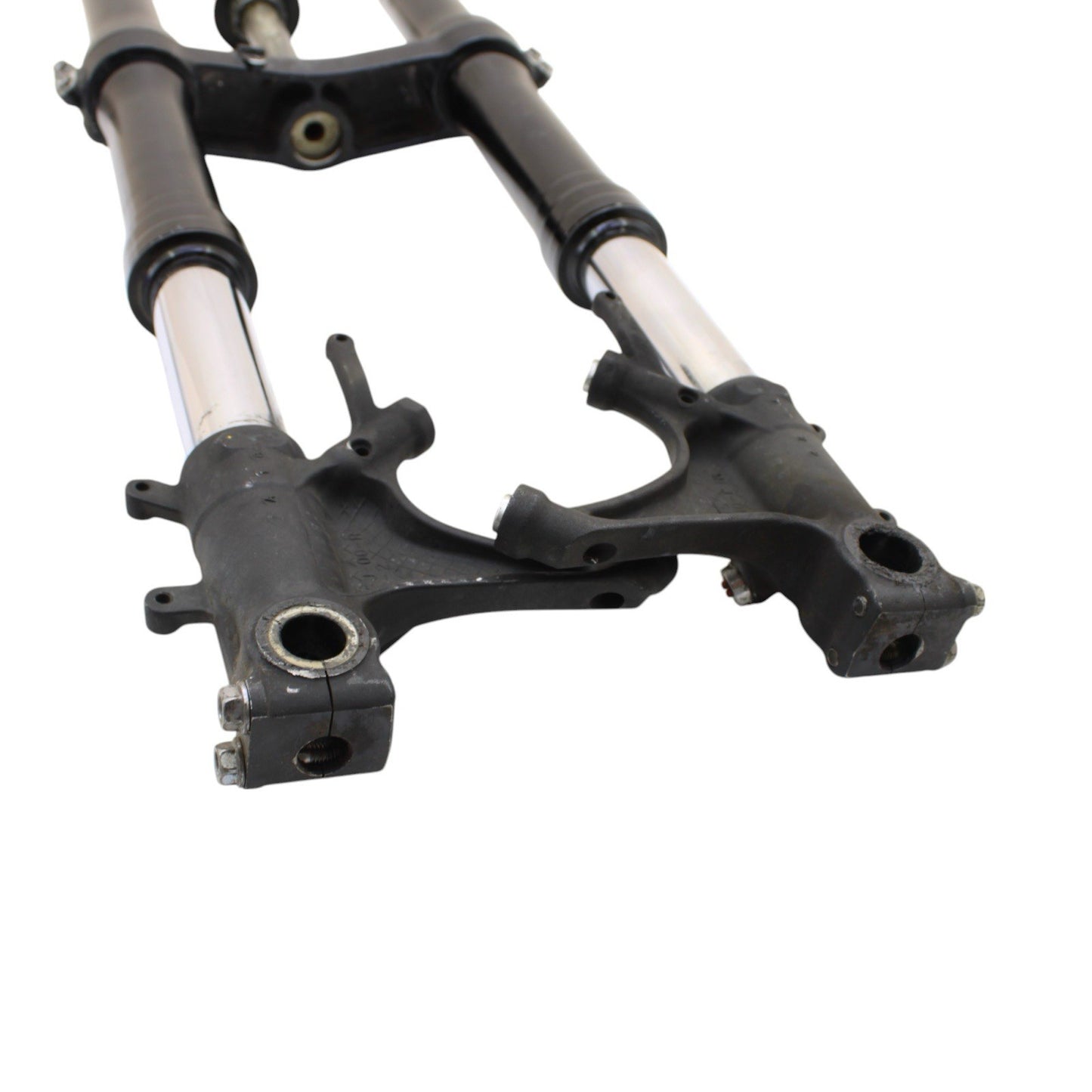 2007 - 2012 HONDA CBR600RR FORKS TRIPLE TREE AXLE FRONT SUPENSION BLACK STOCK