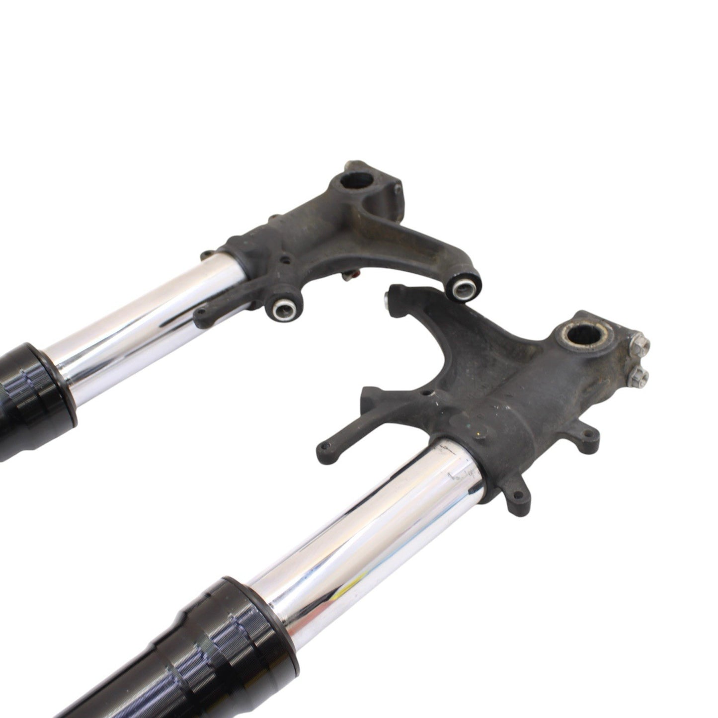 2007 - 2012 HONDA CBR600RR FORKS TRIPLE TREE AXLE FRONT SUPENSION BLACK STOCK