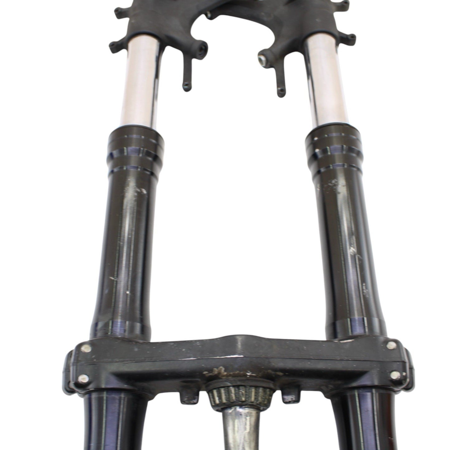 2007 - 2012 HONDA CBR600RR FORKS TRIPLE TREE AXLE FRONT SUPENSION BLACK STOCK