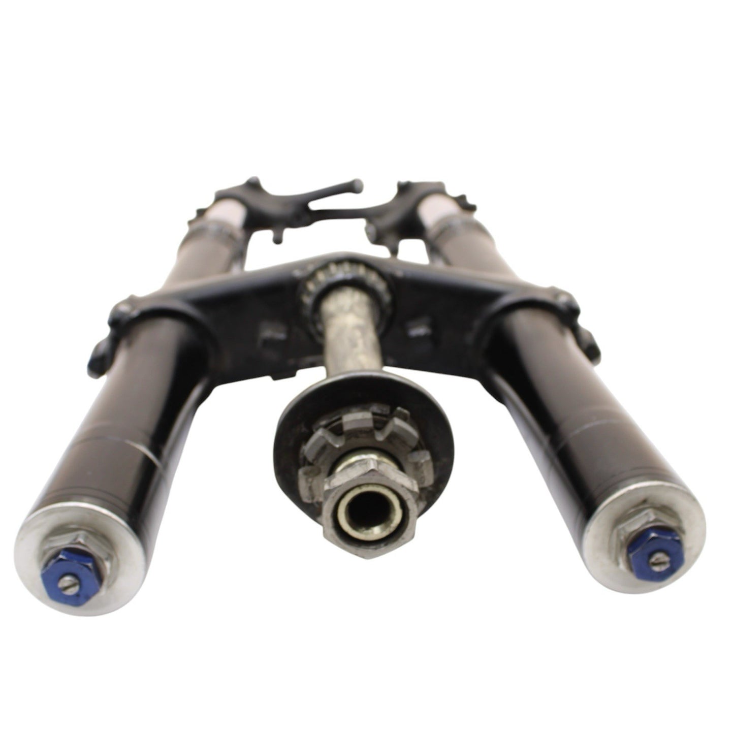 2007 - 2012 HONDA CBR600RR FORKS TRIPLE TREE AXLE FRONT SUPENSION BLACK STOCK