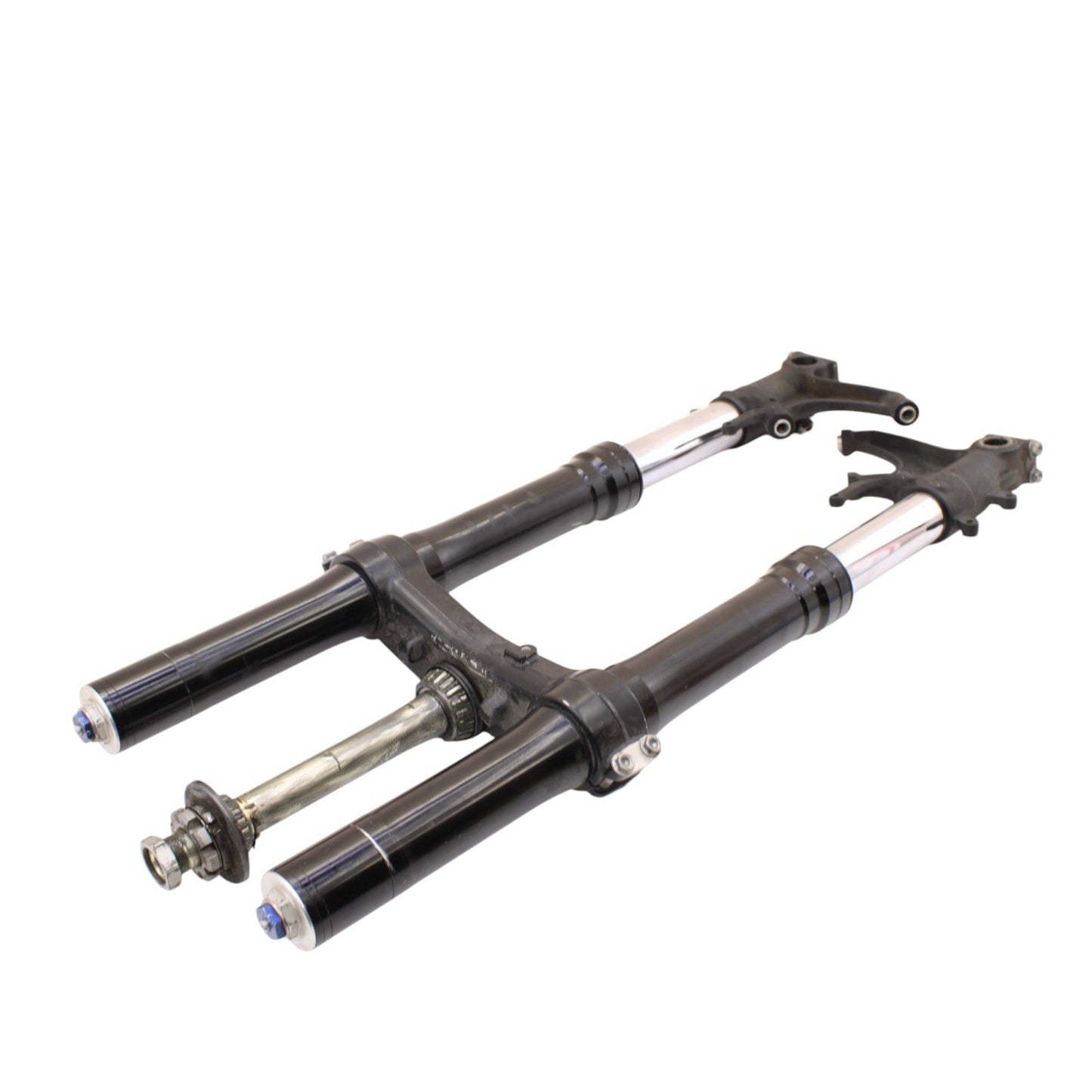 2007 - 2012 HONDA CBR600RR FORKS TRIPLE TREE AXLE FRONT SUPENSION BLACK STOCK