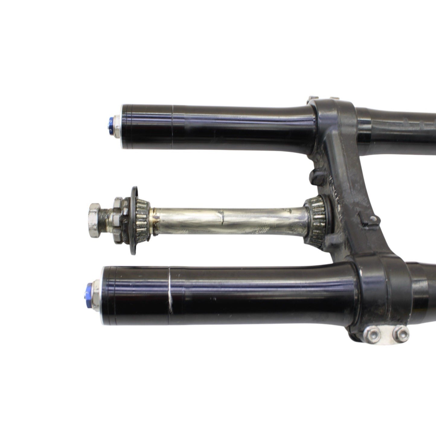 2007 - 2012 HONDA CBR600RR FORKS TRIPLE TREE AXLE FRONT SUPENSION BLACK STOCK