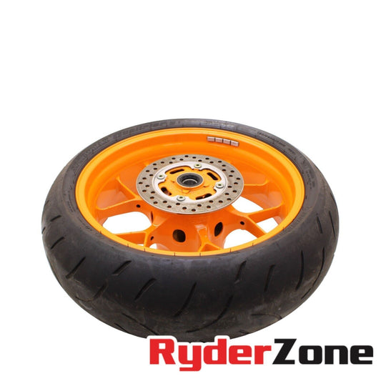 2012 - 2016 HONDA CBR1000RR REAR WHEEL RIM ORANGE TIRE REPSOL ROTOR STRAIGHT