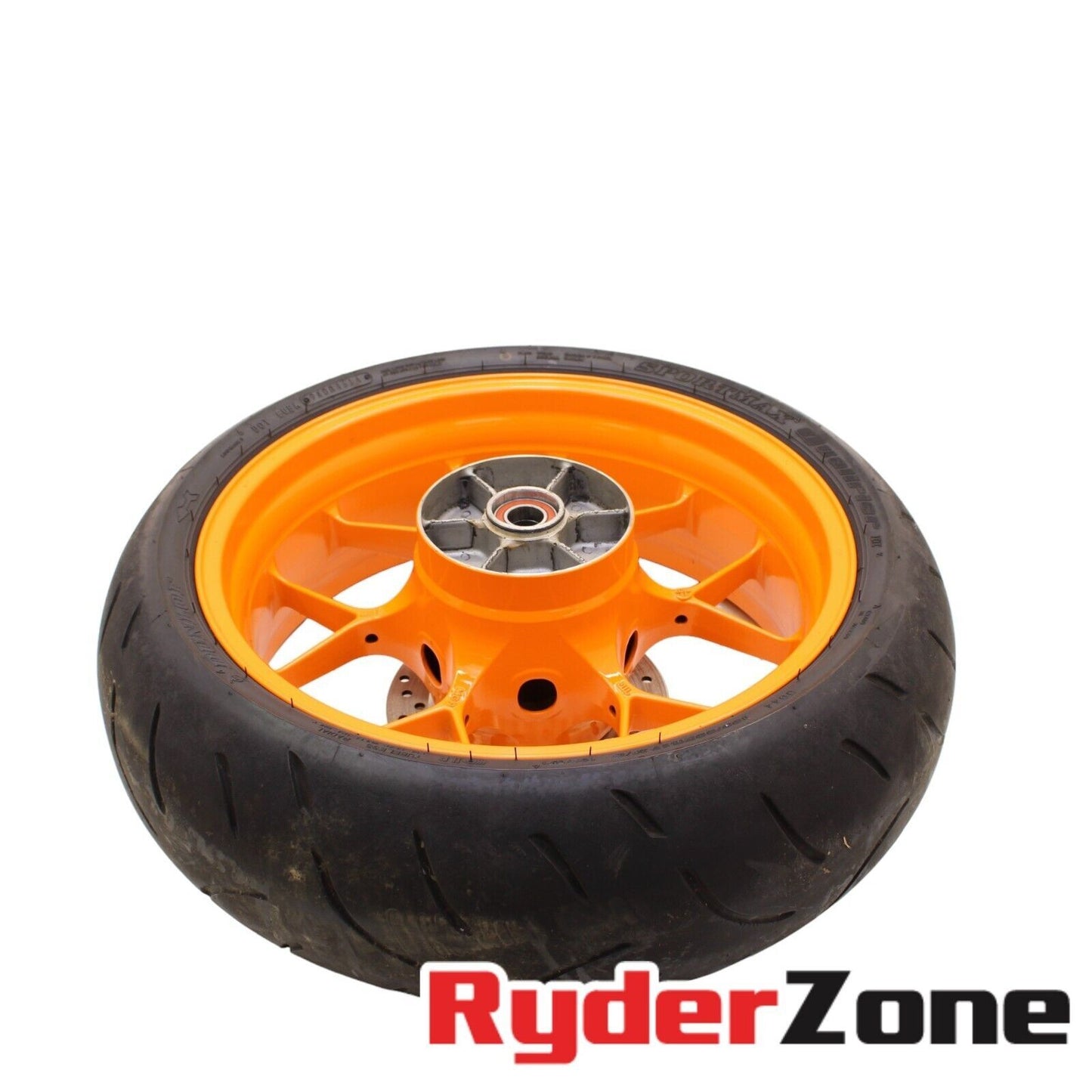 2012 - 2016 HONDA CBR1000RR REAR WHEEL RIM ORANGE TIRE REPSOL ROTOR STRAIGHT