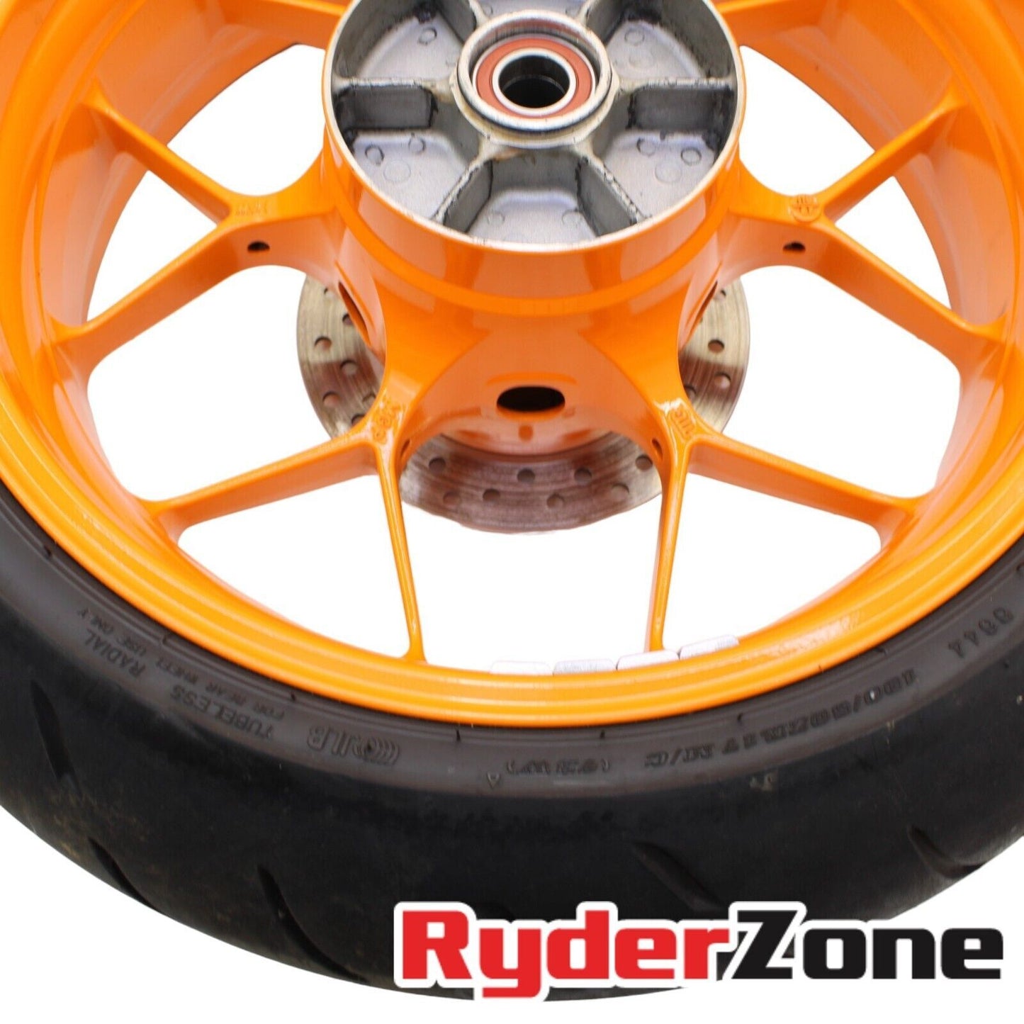 2012 - 2016 HONDA CBR1000RR REAR WHEEL RIM ORANGE TIRE REPSOL ROTOR STRAIGHT