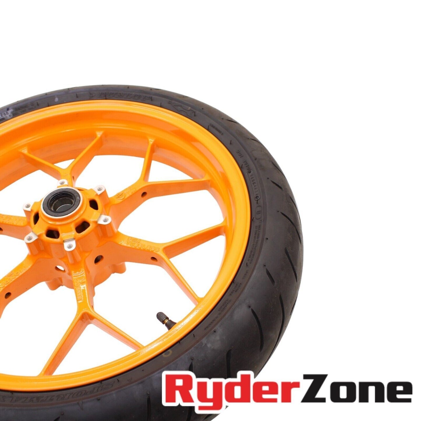 2012 - 2016 HONDA CBR1000RR FRONT WHEEL REPSOL RIM ORANGE TIRE STRAIGHT