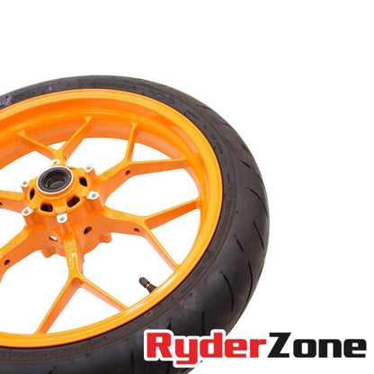 2012 - 2016 HONDA CBR1000RR FRONT WHEEL REPSOL RIM ORANGE TIRE STRAIGHT