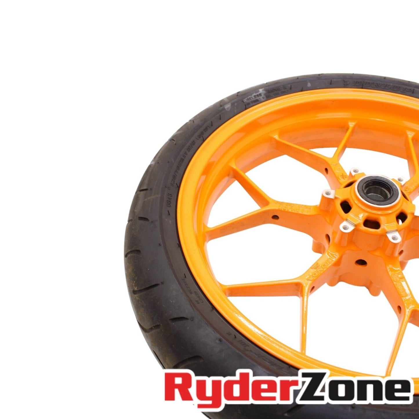2012 - 2016 HONDA CBR1000RR FRONT WHEEL REPSOL RIM ORANGE TIRE STRAIGHT