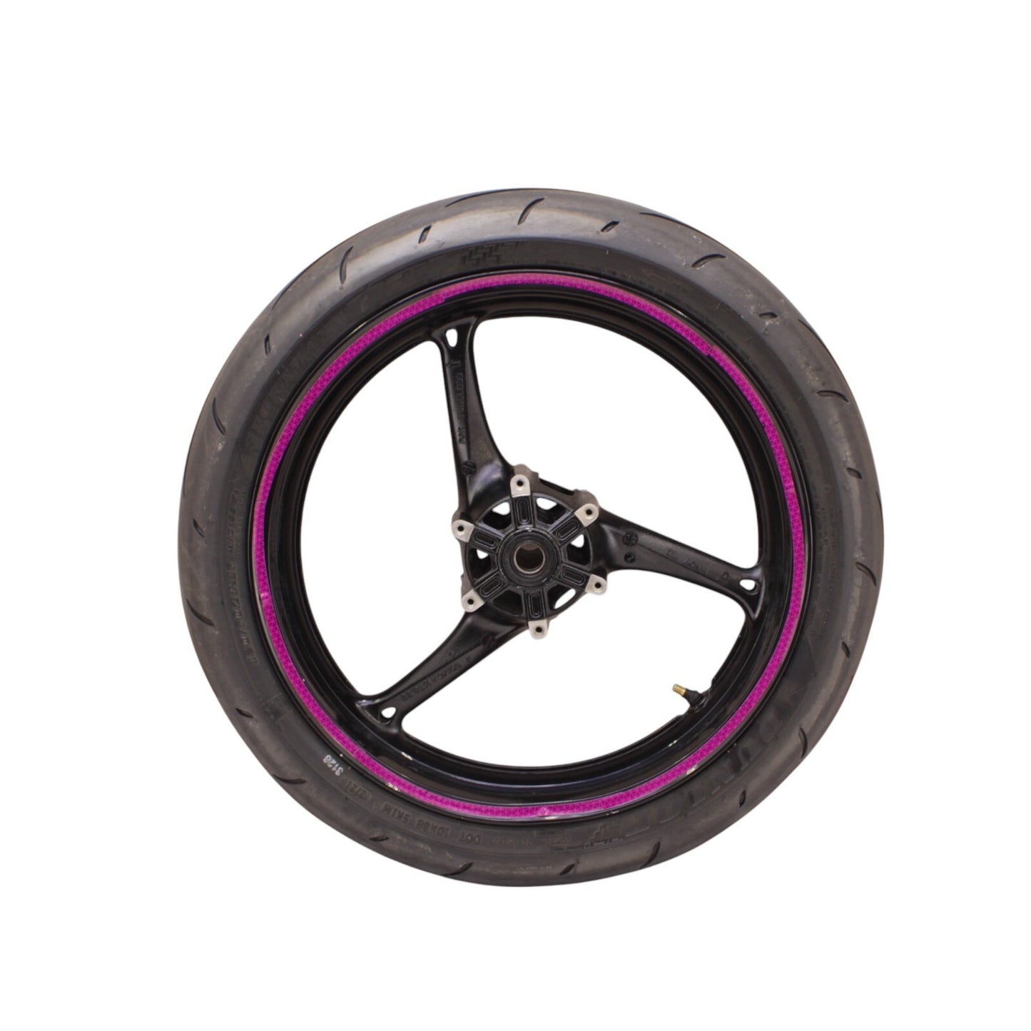 2011 - 2024 SUZUKI GSXR600 GSXR750 FRONT WHEEL BLACK RIM DUNLOP TIRE