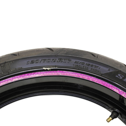 2011 - 2024 SUZUKI GSXR600 GSXR750 FRONT WHEEL BLACK RIM DUNLOP TIRE
