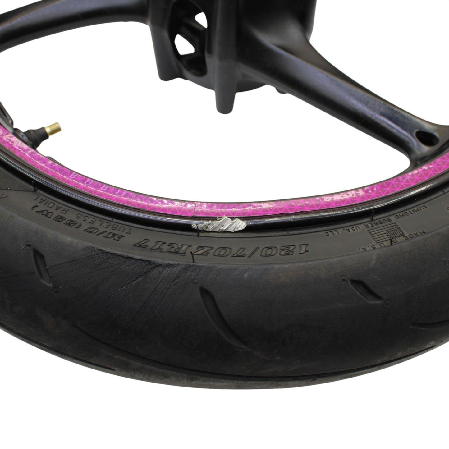 2011 - 2024 SUZUKI GSXR600 GSXR750 FRONT WHEEL BLACK RIM DUNLOP TIRE