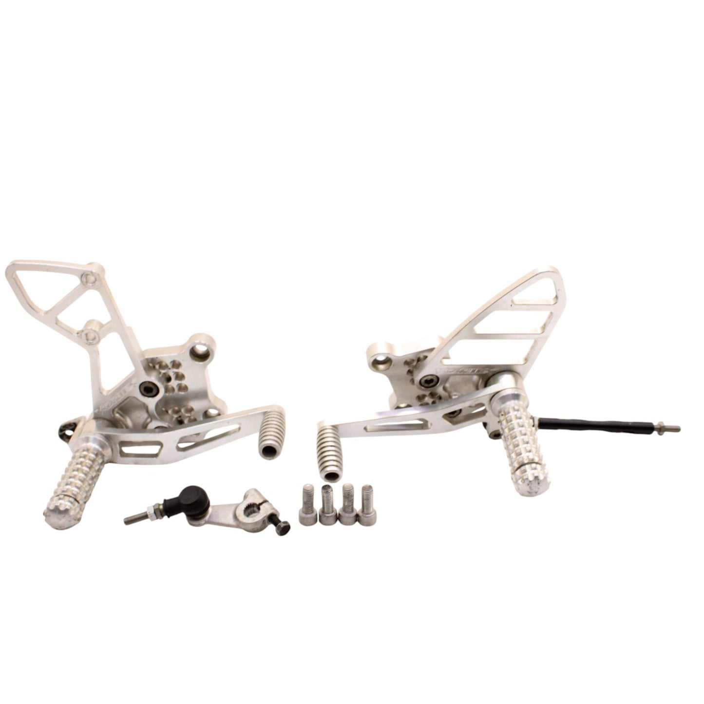 2003 2004 SUZUKI GSXR1000 VORTEX REARSETS FRONT SIDE FOOT PEG REST SILVER