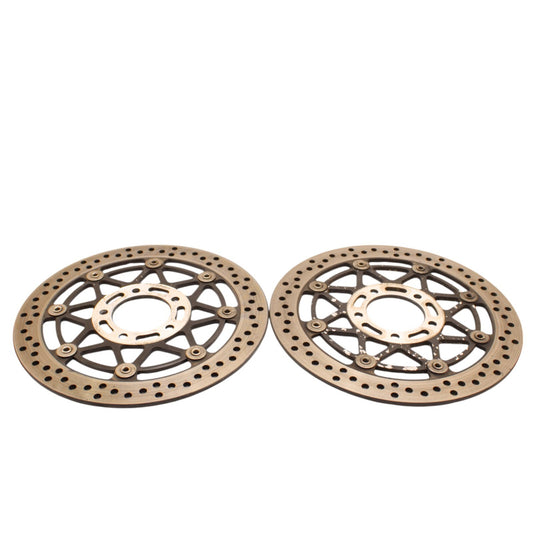 2003 2004 SUZUKI GSXR1000 FRONT BRAKE ROTORS SILVER STOCK LEFT RIGHT (5.72)