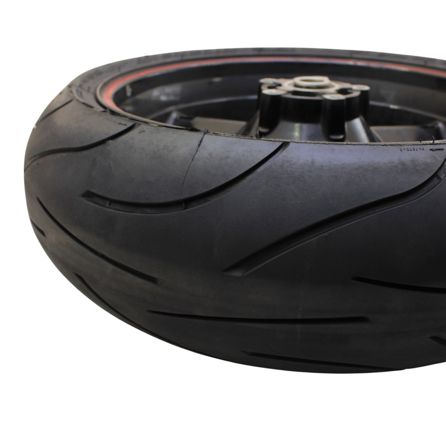 2003 2004 SUZUKI GSXR1000 REAR WHEEL BACK RIM BLACK MICHLEIN TIRE STRAIGHT STOCK