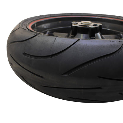 2003 2004 SUZUKI GSXR1000 REAR WHEEL BACK RIM BLACK MICHLEIN TIRE STRAIGHT STOCK