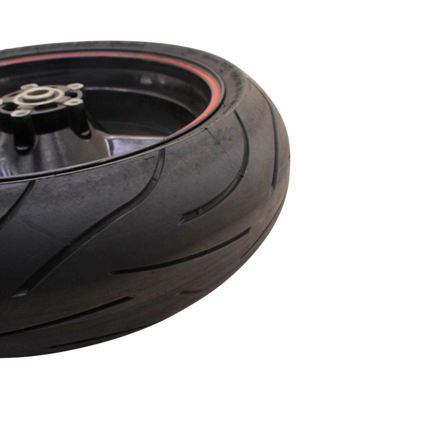 2003 2004 SUZUKI GSXR1000 REAR WHEEL BACK RIM BLACK MICHLEIN TIRE STRAIGHT STOCK