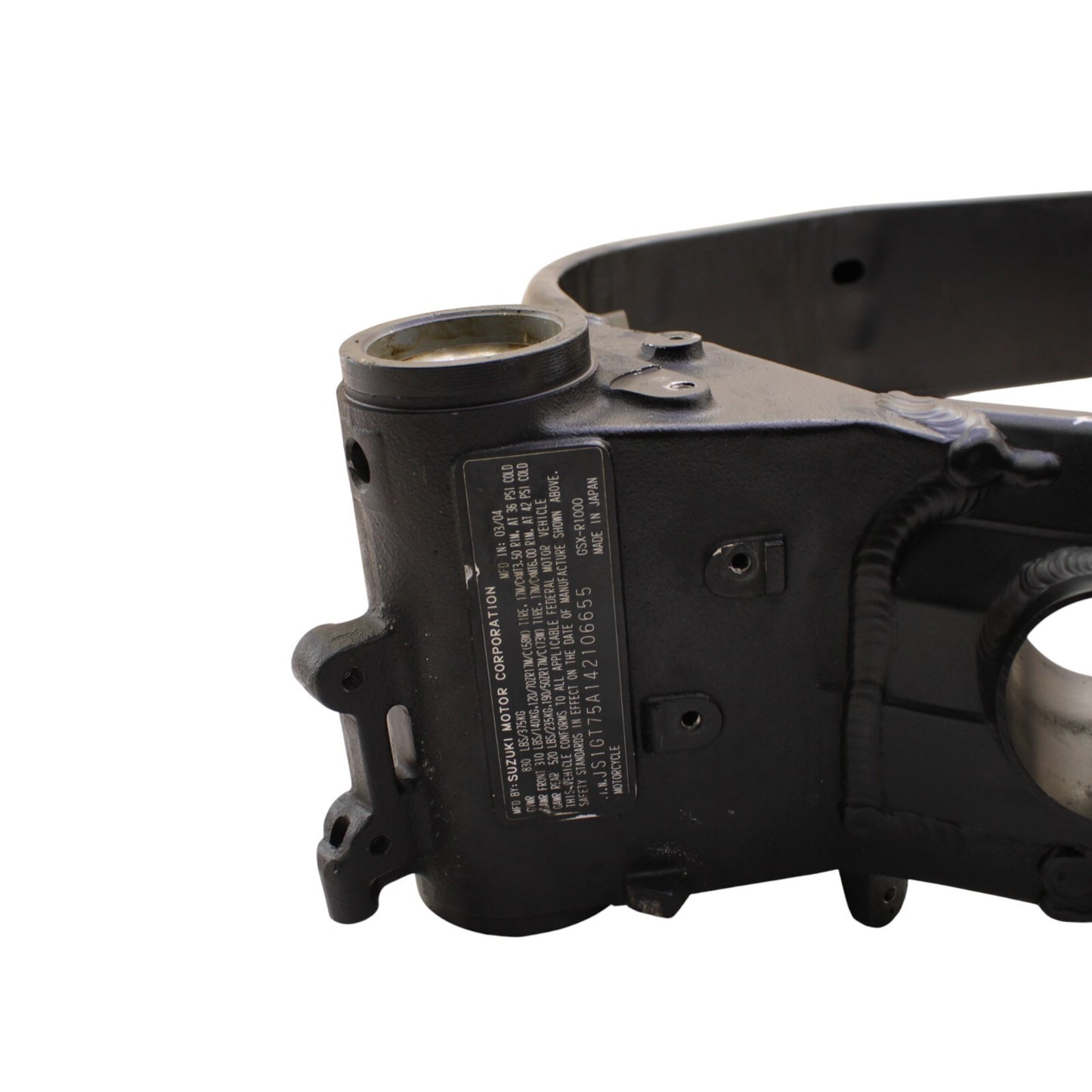 2003 2004 SUZUKI GSXR1000 MAIN FRAME CHASSIS BLACK STOCK